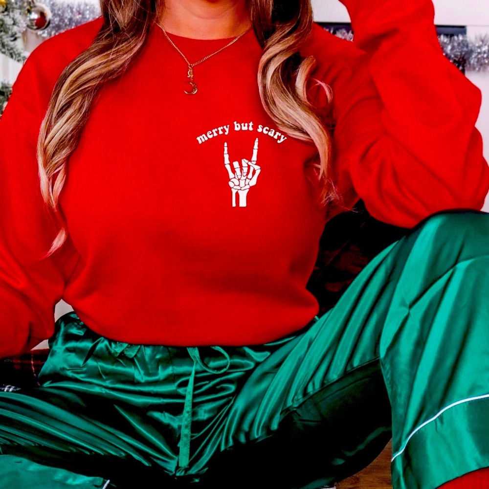 Merry but scary sweatshirt - Picture 2 of 2